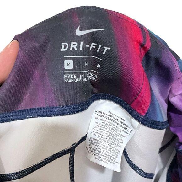 NIKE Dri Fit Running Yoga Leggings Multi-Color Size M - Picture 16 of 16
